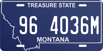 MT license plate 964036M