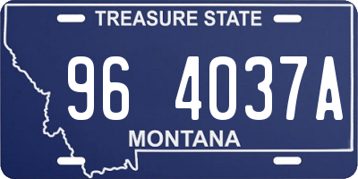 MT license plate 964037A
