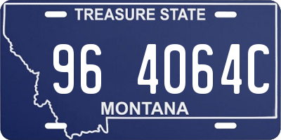MT license plate 964064C