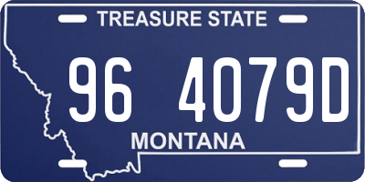 MT license plate 964079D