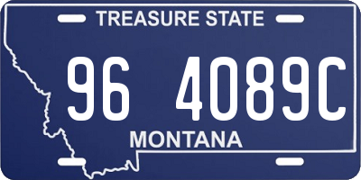 MT license plate 964089C