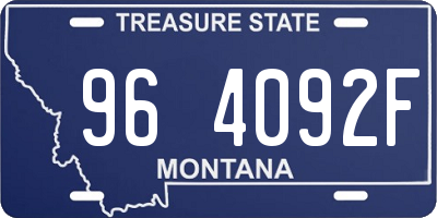 MT license plate 964092F