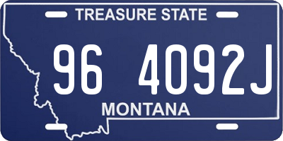 MT license plate 964092J