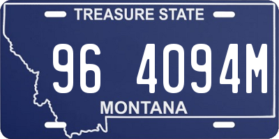 MT license plate 964094M