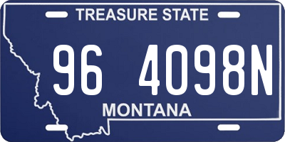 MT license plate 964098N