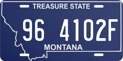 MT license plate 964102F