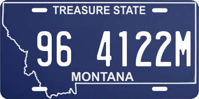 MT license plate 964122M
