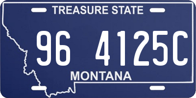 MT license plate 964125C