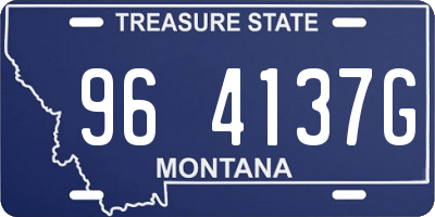 MT license plate 964137G
