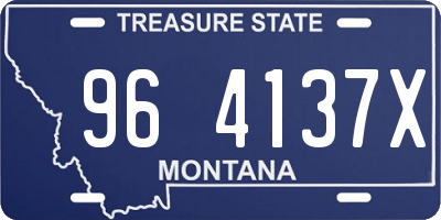 MT license plate 964137X