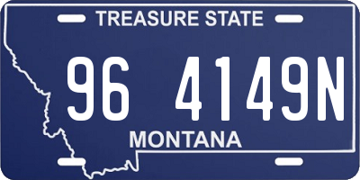 MT license plate 964149N