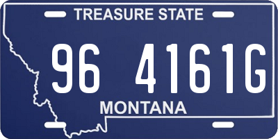 MT license plate 964161G