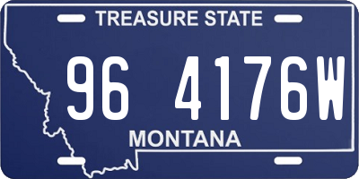 MT license plate 964176W