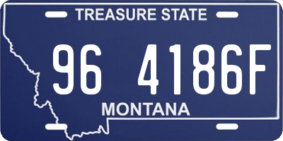 MT license plate 964186F