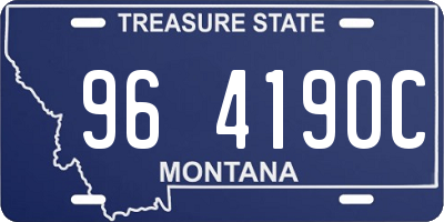 MT license plate 964190C
