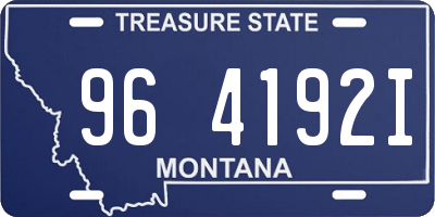 MT license plate 964192I