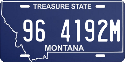 MT license plate 964192M