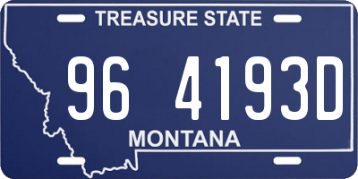 MT license plate 964193D
