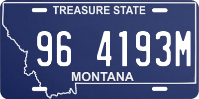MT license plate 964193M