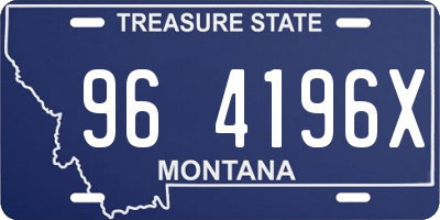MT license plate 964196X