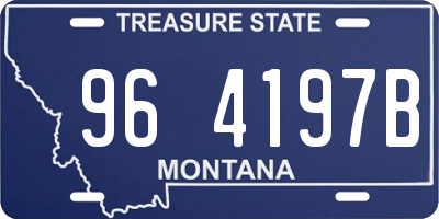 MT license plate 964197B