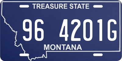 MT license plate 964201G