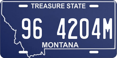 MT license plate 964204M