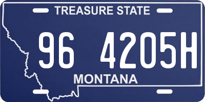 MT license plate 964205H
