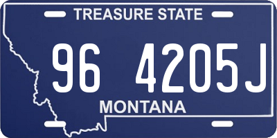 MT license plate 964205J