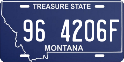 MT license plate 964206F