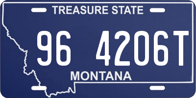 MT license plate 964206T