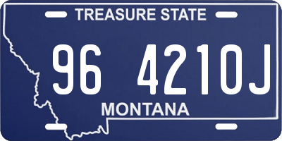 MT license plate 964210J