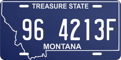 MT license plate 964213F