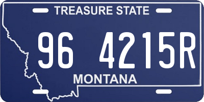 MT license plate 964215R