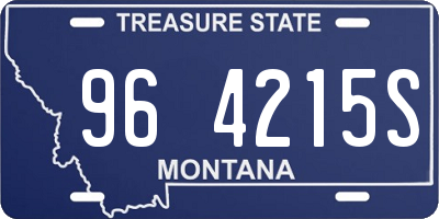 MT license plate 964215S
