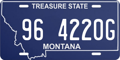 MT license plate 964220G