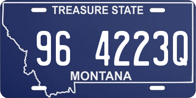 MT license plate 964223Q