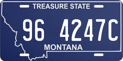 MT license plate 964247C