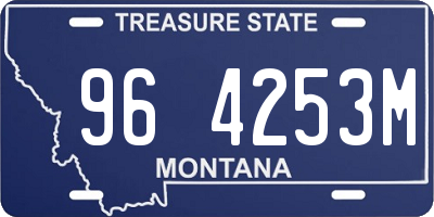 MT license plate 964253M
