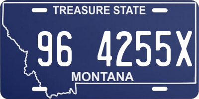 MT license plate 964255X