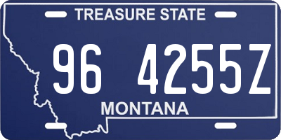MT license plate 964255Z