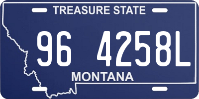 MT license plate 964258L