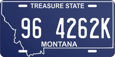 MT license plate 964262K