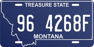 MT license plate 964268F