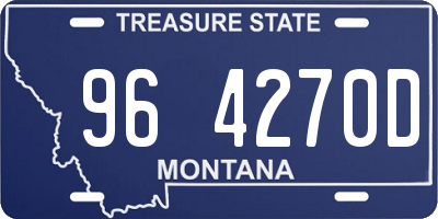 MT license plate 964270D