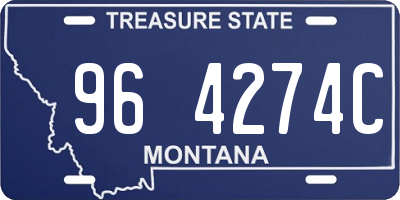 MT license plate 964274C