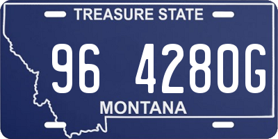 MT license plate 964280G