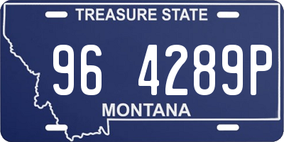 MT license plate 964289P