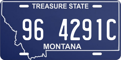 MT license plate 964291C