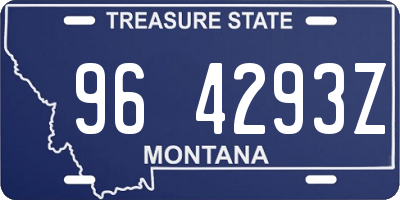 MT license plate 964293Z